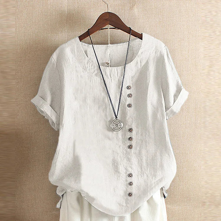 Cotton Linen Short Sleeve Shirt