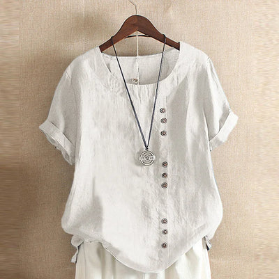 Cotton Linen Short Sleeve Shirt