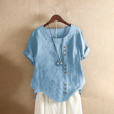 Cotton Linen Short Sleeve Shirt
