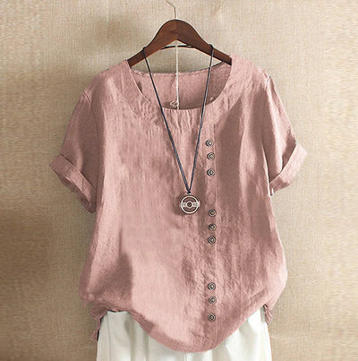 Cotton Linen Short Sleeve Shirt