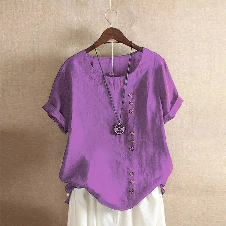 Cotton Linen Short Sleeve Shirt