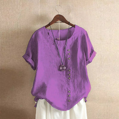 Cotton Linen Short Sleeve Shirt