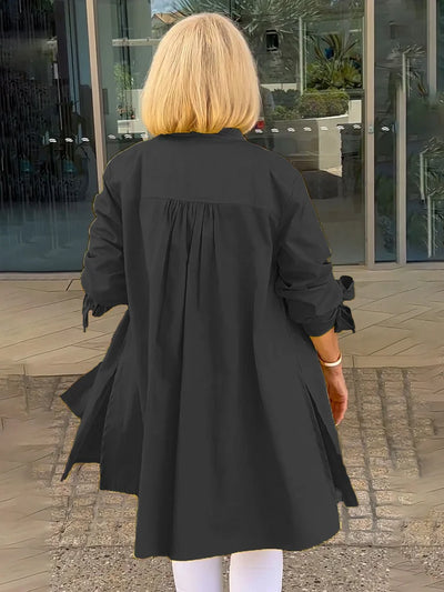 Long Cotton Swing Shirt Jacket – Flattering Fit