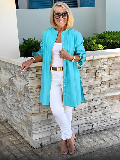Long Cotton Swing Shirt Jacket – Flattering Fit