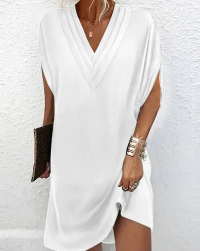 V-Neck Flattering Fit Dress