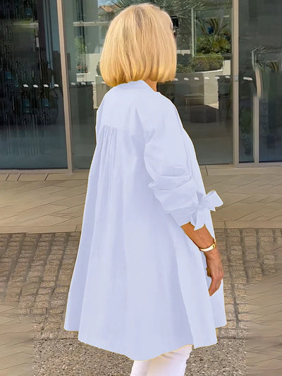 Long Cotton Swing Shirt Jacket – Flattering Fit