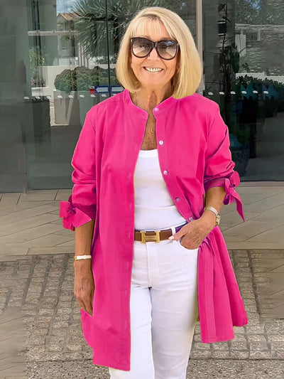 Long Cotton Swing Shirt Jacket – Flattering Fit