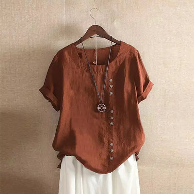 Cotton Linen Short Sleeve Shirt