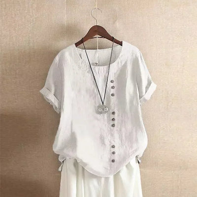 Cotton Linen Short Sleeve Shirt