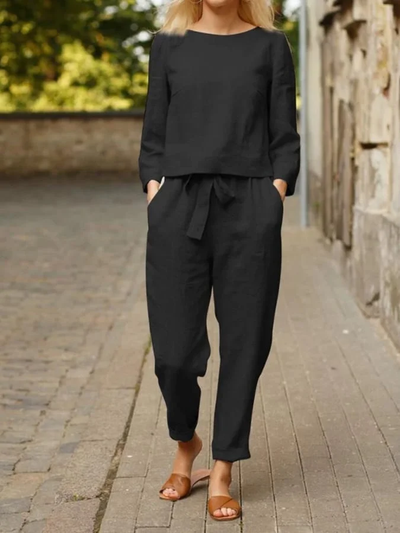 Relaxed Two-Piece Set – Solid Colour & Effortless Style