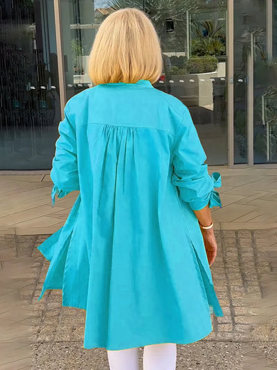Long Cotton Swing Shirt Jacket – Flattering Fit