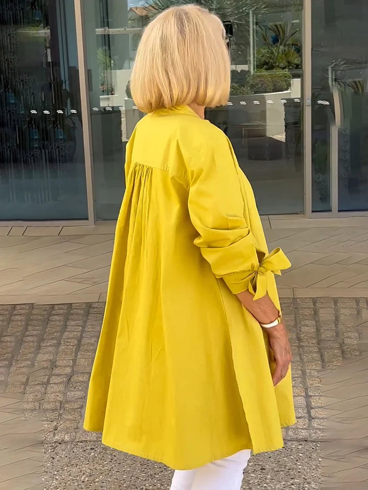 Long Cotton Swing Shirt Jacket – Flattering Fit