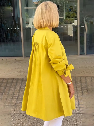 Long Cotton Swing Shirt Jacket – Flattering Fit