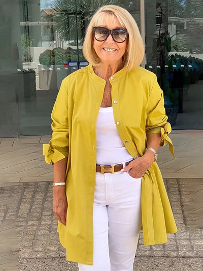 Long Cotton Swing Shirt Jacket – Flattering Fit