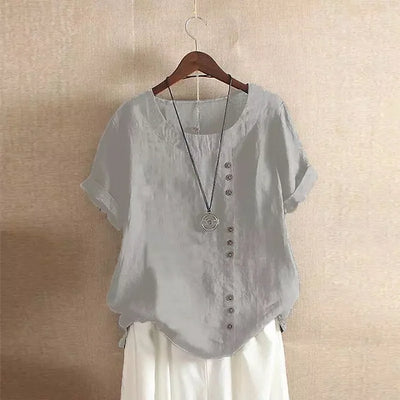 Cotton Linen Short Sleeve Shirt