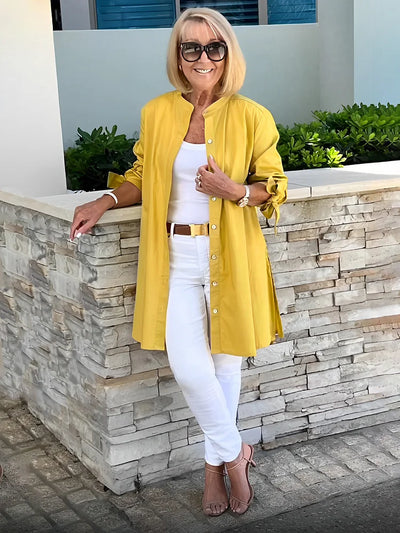 Long Cotton Swing Shirt Jacket – Flattering Fit