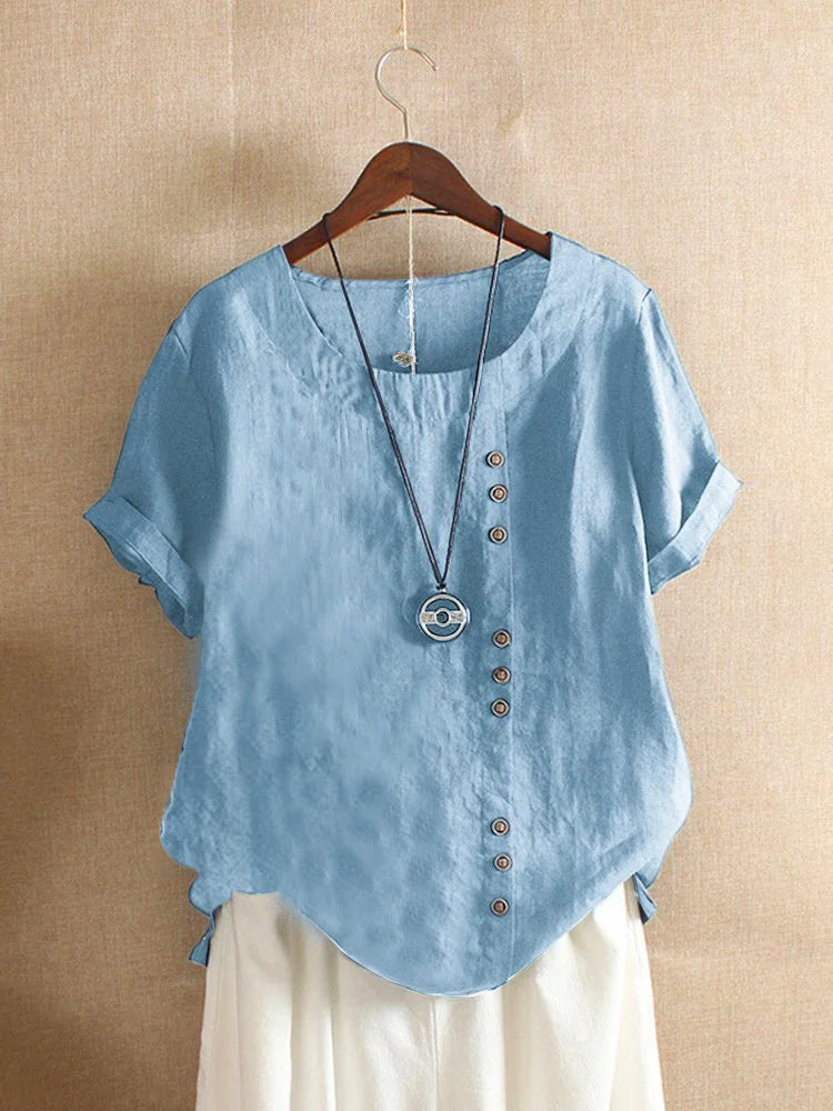 Cotton Linen Short Sleeve Shirt