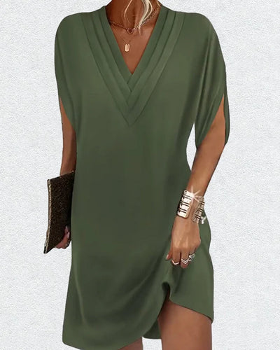 V-Neck Flattering Fit Dress