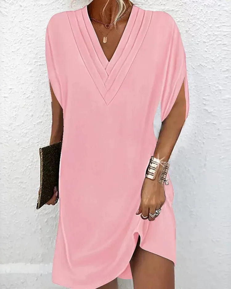 V-Neck Flattering Fit Dress
