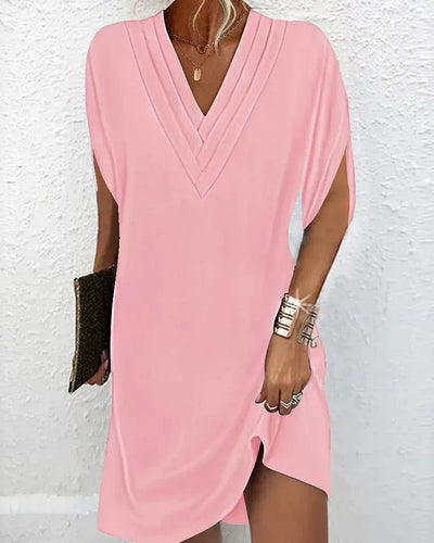 V-Neck Flattering Fit Dress