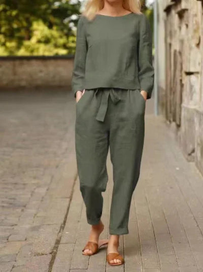 Relaxed Two-Piece Set – Solid Colour & Effortless Style