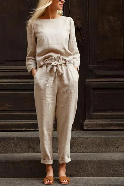 Relaxed Two-Piece Set – Solid Colour & Effortless Style