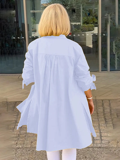 Long Cotton Swing Shirt Jacket – Flattering Fit