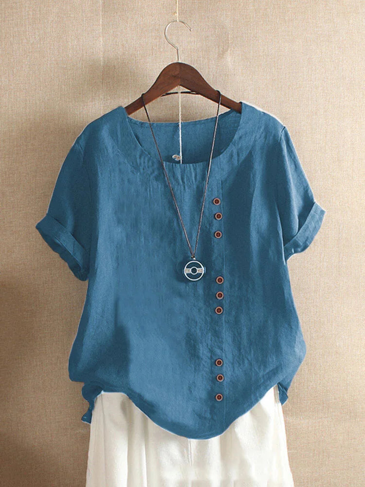 Cotton Linen Short Sleeve Shirt