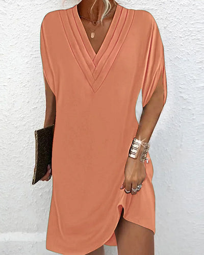 V-Neck Flattering Fit Dress