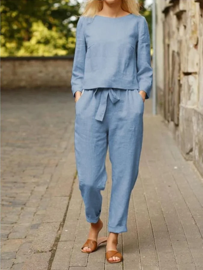 Relaxed Two-Piece Set – Solid Colour & Effortless Style