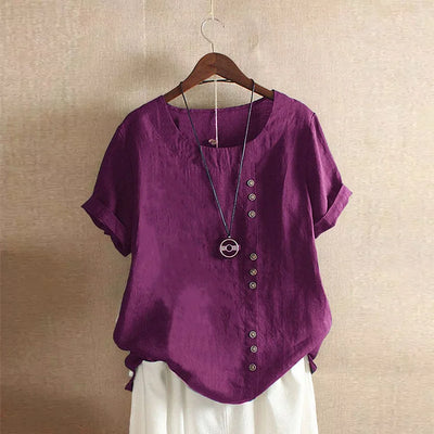 Cotton Linen Short Sleeve Shirt