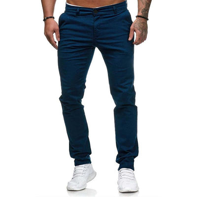 Men's Casual Solid Colour Slim Fit Pants