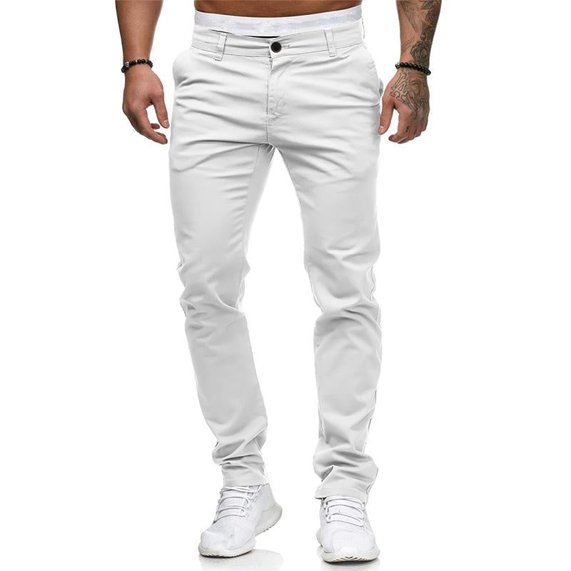 Men's Casual Solid Colour Slim Fit Pants