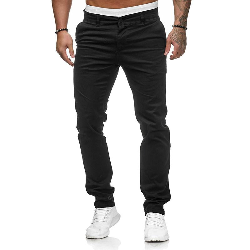 Men's Casual Solid Colour Slim Fit Pants