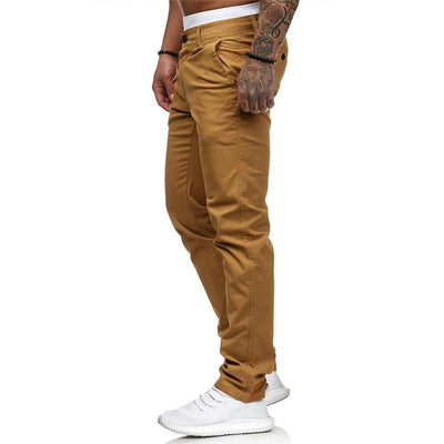 Men's Casual Solid Colour Slim Fit Pants