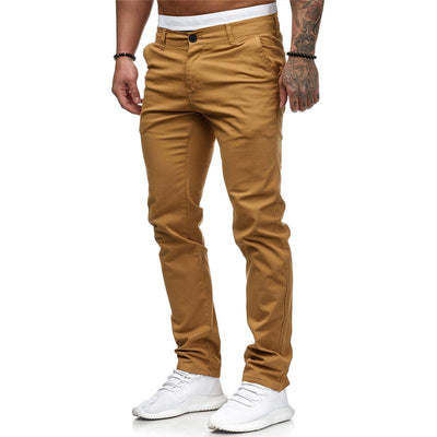 Men's Casual Solid Colour Slim Fit Pants